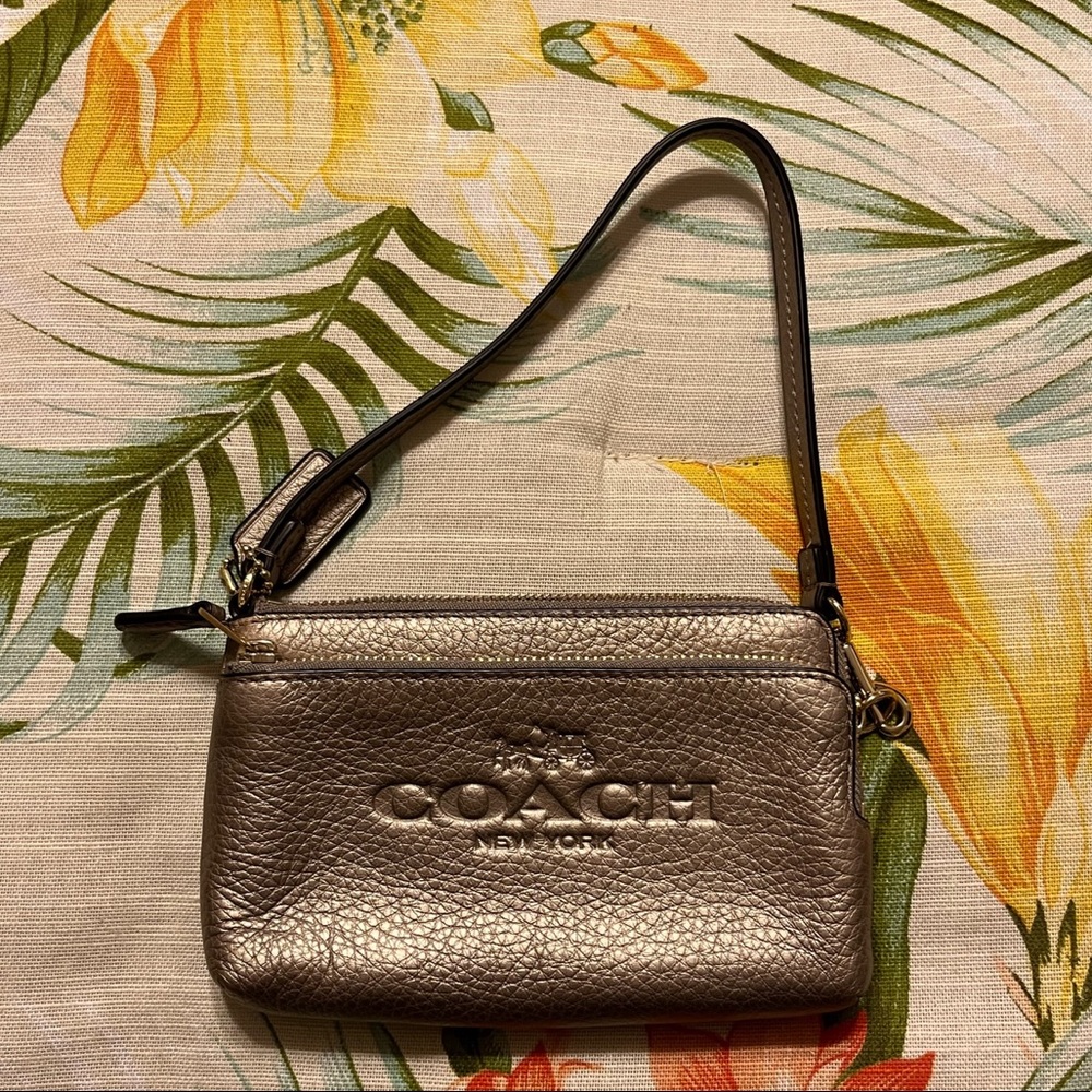 COACH Metallic Wristlet